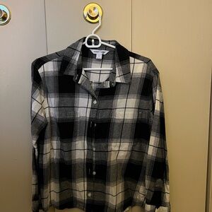 Old Navy Monochrome Plaid Shirt